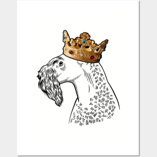 Kerry Blue Terrier Dog King Queen Wearing Crown Posters and Art